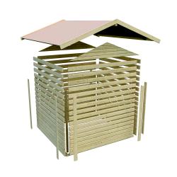 dřevěný domek KARIBU TALKAU 3 (83334) šedý