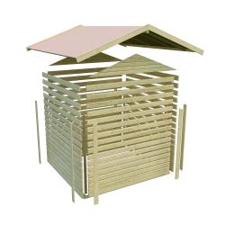 dřevěný domek KARIBU DANA (23485) natur