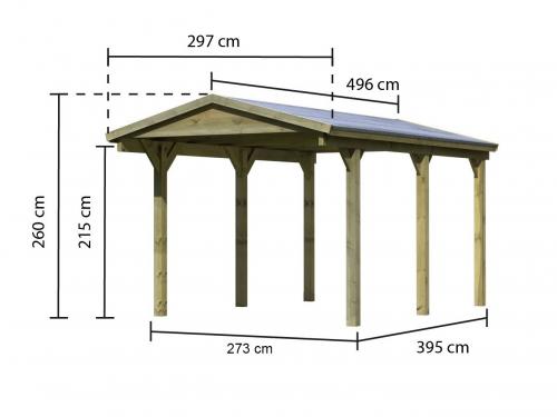 carport KARIBU SATTELDACH 1 43468