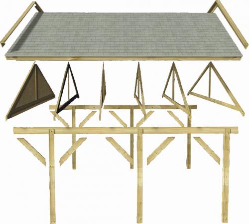 carport KARIBU SATTELDACH 1 43468