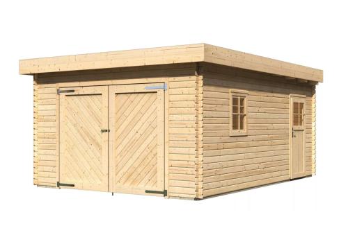 dřevěná garáž KARIBU FLACHDACH 9140 natur